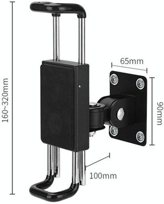 Techzere Aluminium Wall Mount Tablet Holder with Key Lock Monopod