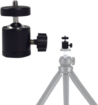 Wanzhow Ball Head Mount 1/4" Screw for Tripod Stand 360 Degree Rotating Tripod Ball Head