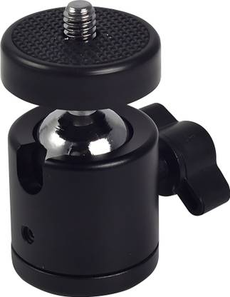 TECHYSPOT Universal Adjustable 360° Rotation Tripod Head Mount for Mobile Clip Holder Tripod Ball Head