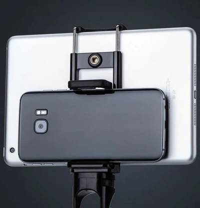 durReey 2in1 Tripod Mount Phone Tablet Holder Clip for iPhone iPad tab Clamp Clip Stand Tripod Bracket