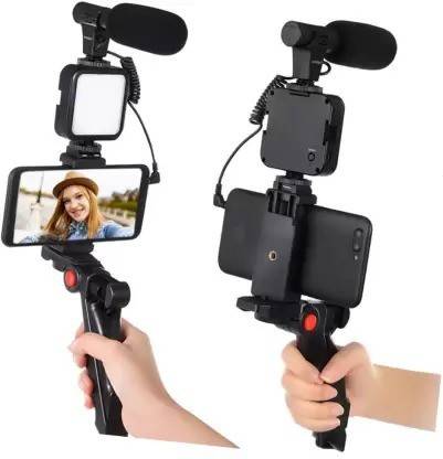 MADSWAS Portable Vlogging Kit Video Recording Equipment with Tripod Fill Light Mic M26 Tripod Kit, Monopod Kit
