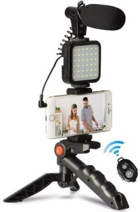 GUGGU UEJ_444N_Vlogging Video Making Kit with tripod, holder, microphone & led light Tripod Kit