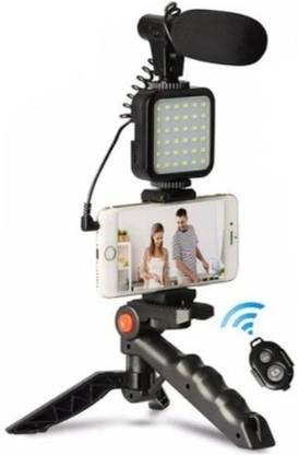 SYARA TEK_453Q_Vlogging Video Making Kit with tripod, holder, microphone & led light Tripod Kit