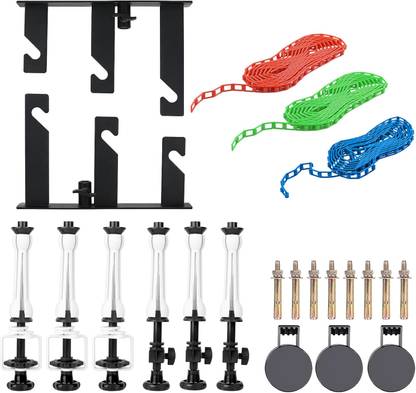 Hiffin 3 Roller Backdrop Stand & Wall Mount, Manual Background Roller Support System Tripod Kit