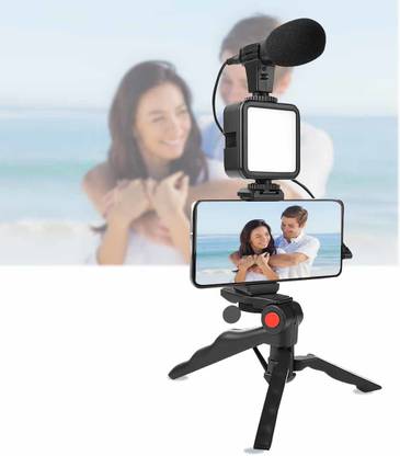 Zohlo Best Smartphone Vlogging Kit Video Recording Equipment with Tripod Fill Light Tripod Kit