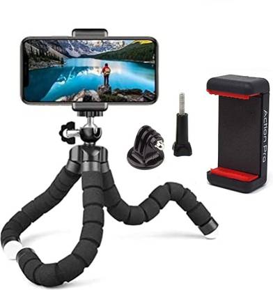 Action Pro Tripod Stand with 1 x monopod adapter for Gopro Hero 5 4 3 2, SJCAM, Xiaomi Yi Action Camera Tripod Kit