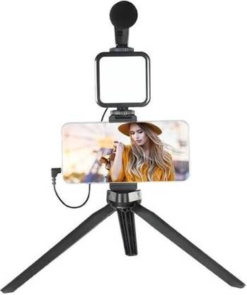 MURLIHUB Vlogging Kit Living Streaming Equipment with Shotgun Mic 49 LED Light Tripod Kit Tripod Kit, Monopod Kit