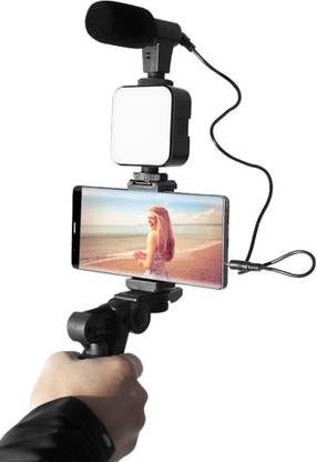 CRAZY BAR Youtube/instagram Video Making kit for vlog,videos and streaming with Bluetooth Tripod, Monopod Kit, Tripod Kit, Monopod
