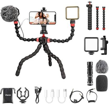 ULANZI Vlogging Kit for iPhone Samsung Canon Nikon Sony Camera(Vlogging Kit) Tripod Kit