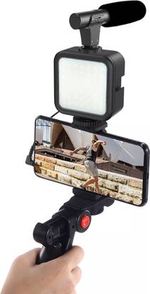 Zohlo VLOGGING VIDEO MAKER KIT WITH MICROPHONE FOR VIDEO RECORDING WITH LIGHT Tripod Kit, Monopod Kit