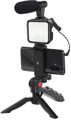 MJ Hub iOS/Android Compatible Vlogging Kit Phone Video Kit Accessories Phone Mount Tripod Kit