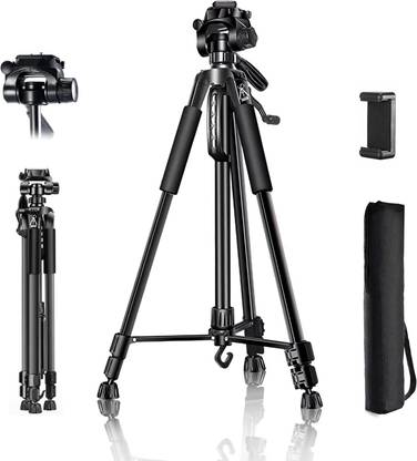 Flipkart SmartBuy Camera Tripod Stand with 360° Rotatable Detachable Head and Phone Mount with Bag Tripod Kit
