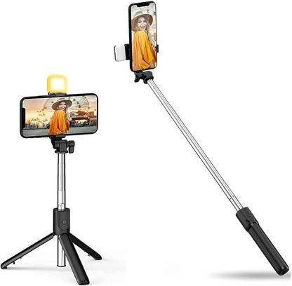 Techno Hub 3 in 1 Multifunctional Foldable Tripod | Wireless 360 Degree Mini Selfie Stick Tripod