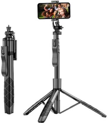 Tryonce 4-in-1 Selfie Stick Tripod 5.8 Feet Long with Stable Handle and Bluetooth Remote Tripod