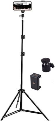 BASS BLING 2.1m Tripod Stand with Adjustable Mobile Clip Holder for All Mobiles & Cameras Tripod, Tripod Ball Head