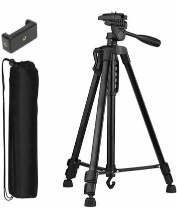 NAFA (55 Inch) Portable Lightweight Aluminum Tripod with Mobile Phone Holder Mount Tripod