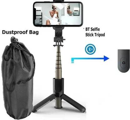 POZUB Bluetooth Extendable Selfie Stick with Wireles Remote Gimbal Tripod Mobile Stand Tripod, Monopod, Monopod Kit, Tripod Ball Head, Tripod Bracket, Tripod Clamp, Tripod Kit