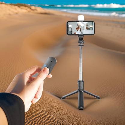 SYARA Adjustable (Tripod) and (Selfie Stick) with Bluetooth Connectivity SS284 Tripod