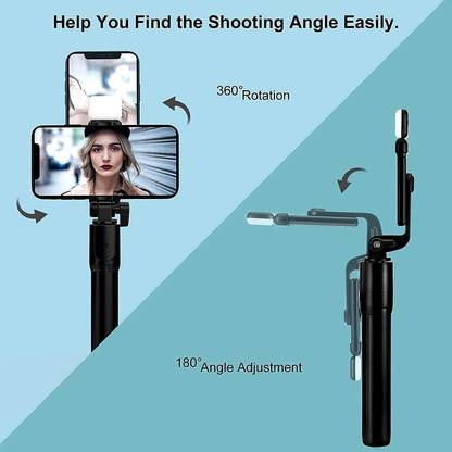 FRONY Adjustable (Tripod) and (Selfie Stick) with Bluetooth Connectivity OS27 Tripod