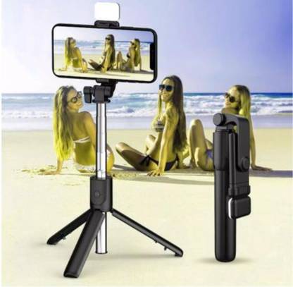 Clairbell ZED_1033_R1s Bluetooth Selfie Sticks with Remote and Selfie Light Tripod Stand Tripod