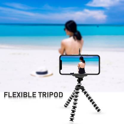 Wanzhow 3IN1 Flexible Gorilla Tripod Top MINI TRIPOD For Making Vlog Videos Youtube Tripod, Tripod Kit, Tripod Bracket, Monopod