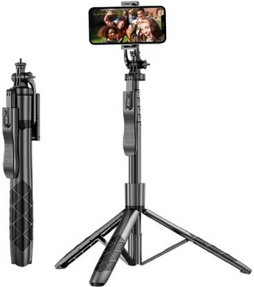 Tryonce 4-in-1 Selfie Stick Tripod 5.8 Feet Long with Stable Handle and Bluetooth Remote Tripod