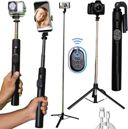 Ruskin Selfie Stick Tripod Y17 180cm expandable Tripod Bluetooth Remote Tripod, Monopod Kit, Tripod Kit