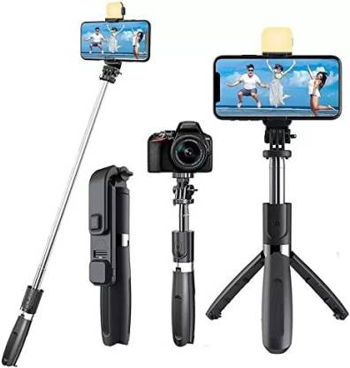 RENTOOR GOOD PRICE R1s Bluetooth Selfie Sticks Light Remote 3-in-1 Multifunctional Stand Monopod Kit, Tripod, Tripod Ball Head, Tripod Bracket