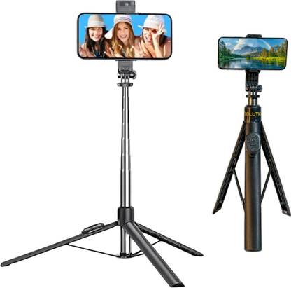 ATSolutions 360° Rotating Bluetooth Selfie Stick with Wireless Remote for Smartphones Tripod