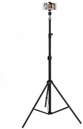 DINGLOT Portable & Fordable 7 (200cm) Feet Big Flexible Tripod for | Photo | Video Shoot | Live Streaming | Blogging | Reels | Comes with 360-Degree Rotate Head & Adjustable Mobile Clip Holder Tripod, Tripod Bracket, Tripod Kit
