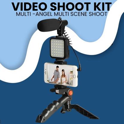 FRONY (Video Kit) with LED Lights & Wireless Microphone Setup For Vlogging/YouTubeA268 Tripod