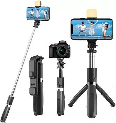 Infinite Digital Selfie Stick with Led Fill Light 104cm Extendable Selfie Stick_4 Tripod