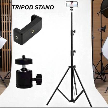 MIRANJ 7 Feet Aluminum Alloy Studio Light Stand For Video| Photo Tripod (BLACK, 1000g) Tripod