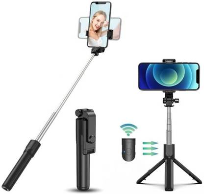 G2L HOT SELLING R1 Foldable Wireless Extendable Selfie Stick Monopod Phone Holder Tripod, Monopod Kit, Tripod Clamp