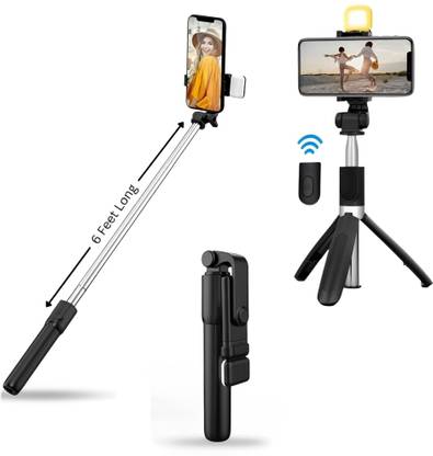DAUMI Portable Selfie Stick Tripod with Wireless Bluetooth Remote T4 Tripod