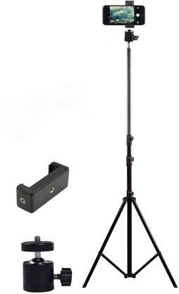 BASS BLING 7Ft Big Tripod Portable & Adjustable stand with Clip Holder & 360 Degree Rotate Tripod, Tripod Ball Head