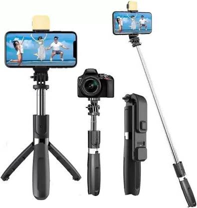 G2L BEST R1s Bluetooth Selfie Sticks Remote Light 3-in-1 Multifunctional Stand Tripod