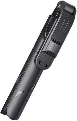 samipna normal Selfie Stick with mic Microphone (Black, Remote Included) 1.5 M