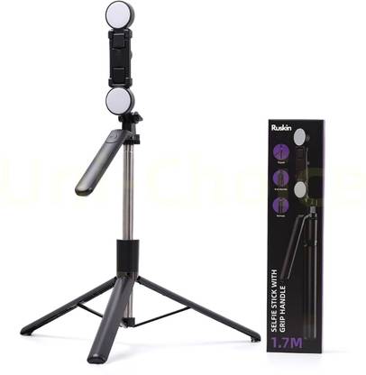 CRAZY BAR R16-K Super long selfie stick with adjustable handle DUAL FLASH wireless remote Tripod, Monopod Kit, Tripod Kit, Monopod