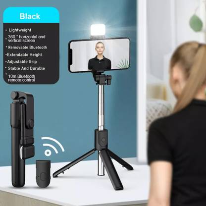 Wanzhow Best Tripod 3-in-1 Multifunctional Extendable Bluetooth Selfie Stick Tripod Monopod, Tripod, Tripod Bracket, Tripod Kit