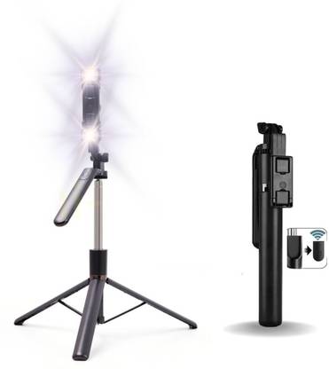 Ruskin Super long selfie stick DOUBLE LIGHT with adjustable handle and wireless remote Tripod, Monopod Kit, Tripod Kit, Monopod