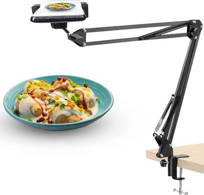 ZOKMOB Professional Overhead Video Recording Stand Bracket for Both Mobiles & Tablets Tripod, Tripod Clamp, Tripod Bracket, Tripod Ball Head