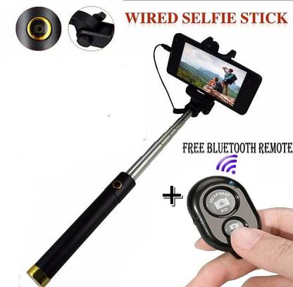 POZUB 2in1 Wired & Bluetooth Selfie Stick Universal Mobile Holder Cable Selfie Stick Tripod, Monopod, Monopod Kit, Tripod Ball Head, Tripod Bracket, Tripod Clamp, Tripod Kit