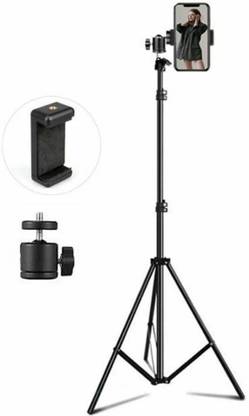 MOBONE ® 7 Feet Adjustable Tripod Stand with Rotating Ball Head and Mobile Clip Holder Tripod