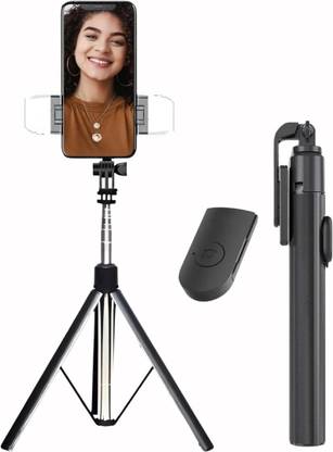 Ruskin Super long selfie stick DOUBLE LIGHT with adjustable handle and wireless remote Tripod, Monopod Kit, Tripod Kit, Monopod