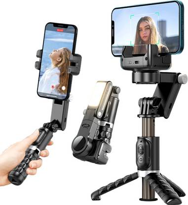 RETRACK Q18 Gimbal Stabilizer Desktop shooting Mode Selfie Stick Tripod with Fill Light Tripod