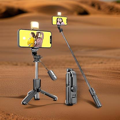 FRONY Adjustable (Tripod) and (Selfie Stick) with Bluetooth Connectivity OS399 Tripod