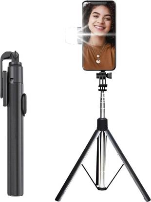 Ruskin Selfie Stick Tripod with Flashlight Y18 180cm expandable Tripod Bluetooth Remote Tripod, Monopod Kit, Tripod Kit