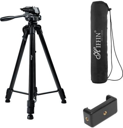 Hiffin HF-3600 (55-Inch) Aluminium Tripod, Universal Lightweight Tripod with Carry Bag for All Smart Phones, Gopro, Cameras Tripod