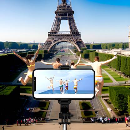 GUGGU Adjustable (Tripod) and (Selfie Stick) with Bluetooth Connectivity AW108 Tripod